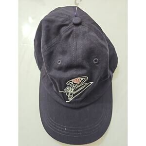 VINTAGE 9/11 Twin Towers MEN'S HAT Patriotic Firefighter Strap Back Cap BLUE